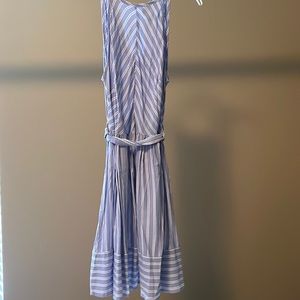 Light blue white striped dress
